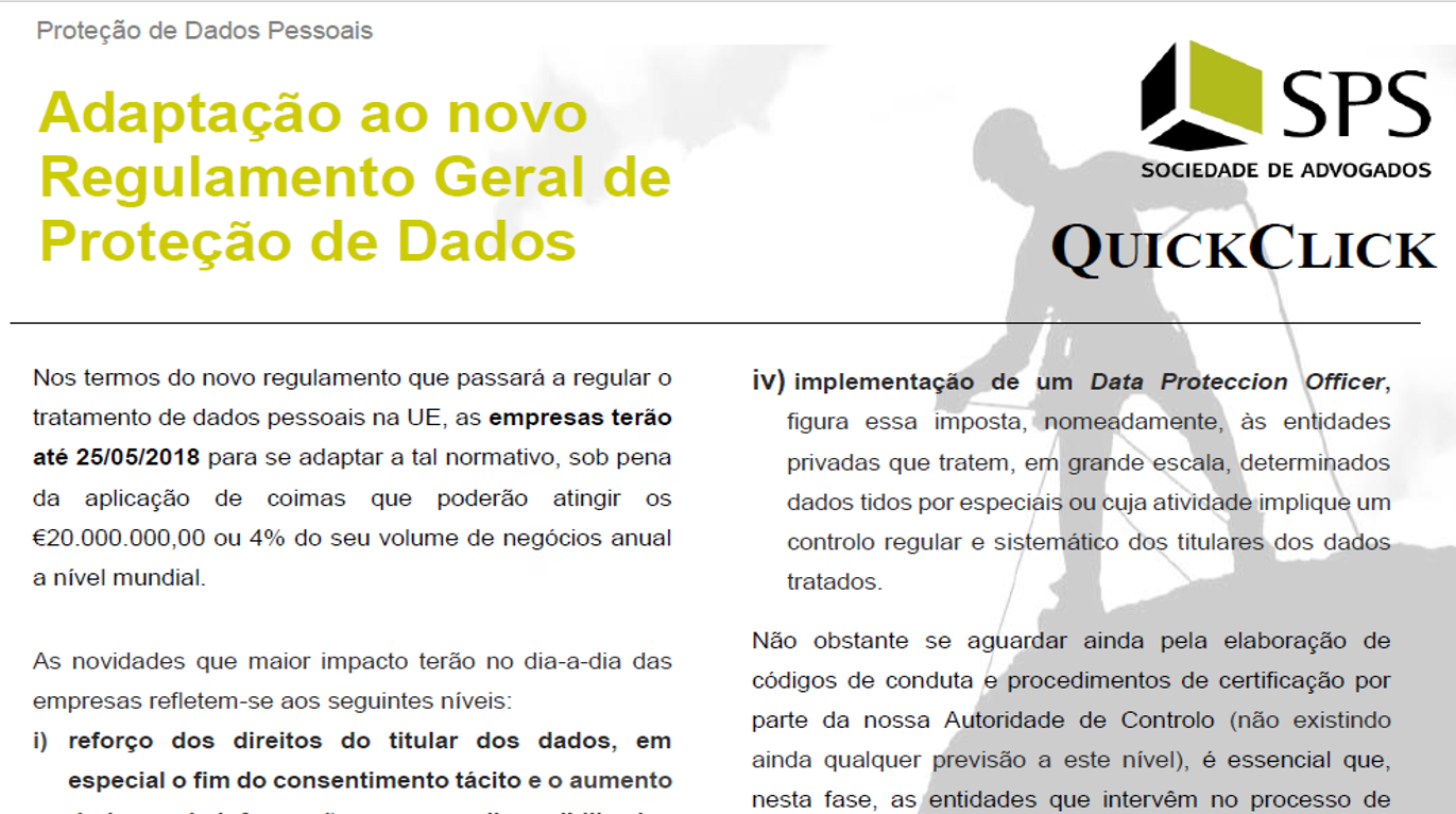 Featured image for “Adaptação ao novo Regulamento Geral de Proteção de Dados”